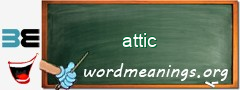 WordMeaning blackboard for attic